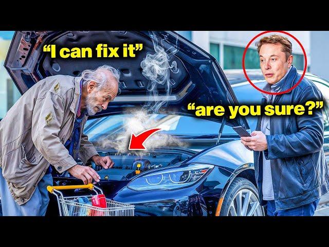 Homeless OLD Man HELPS Elon Musk, Next Day He Gets The Shock Of His Life!