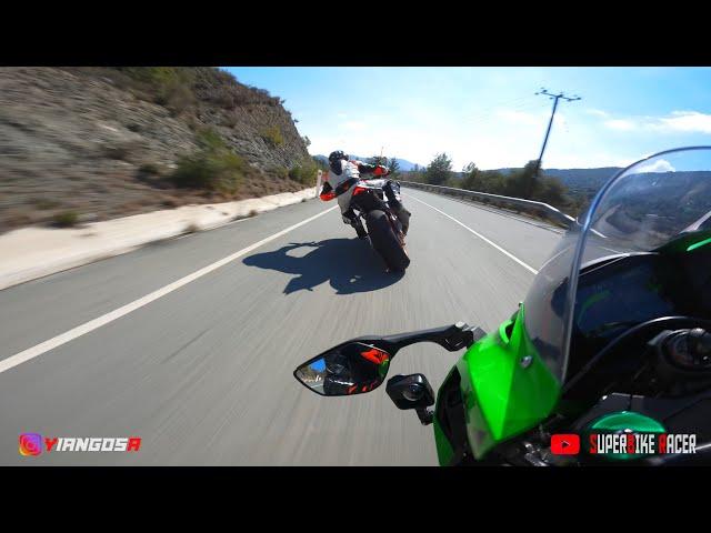 OK Bro Let's Do It - SuperBike Ninja Zx10R VS SuperNaked Tuono V4 1100