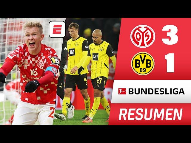 DORTMUND NO LEVANTA CABEZA, perdió 3-1 Mainz y sigue lejos en la tabla | Bundesliga | RESUMEN