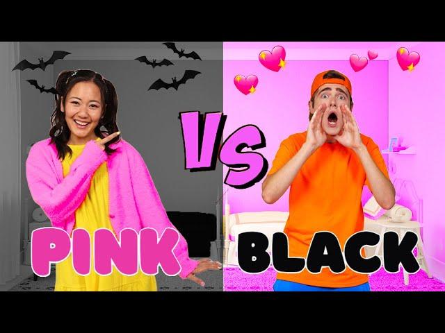 Ellie's Pink vs Black Bedroom DIY Challenge | Ellie Sparkles Show