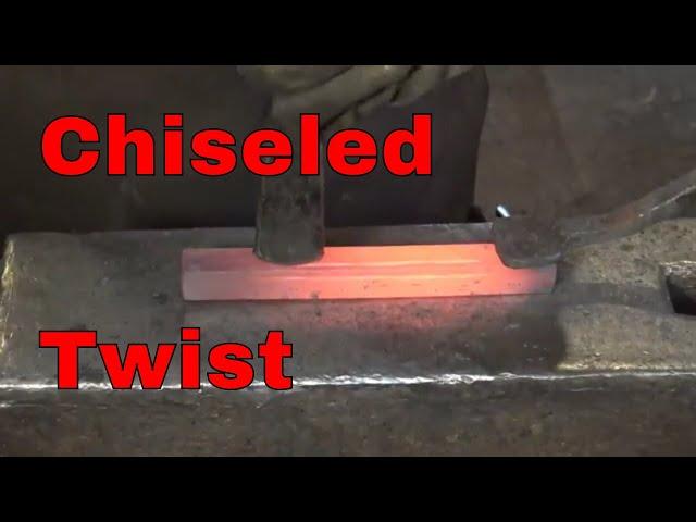 Forging a twist with chiseled corners