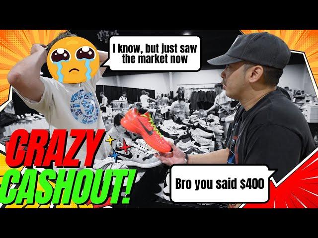 RESELLER WENT BACK ON HIS WORD !!! CRAZY CASHOUT AT SNEAKER EVENT