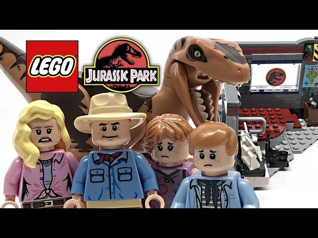 LEGO Jurassic Park Velociraptor Chase review! 2018 set 75932!