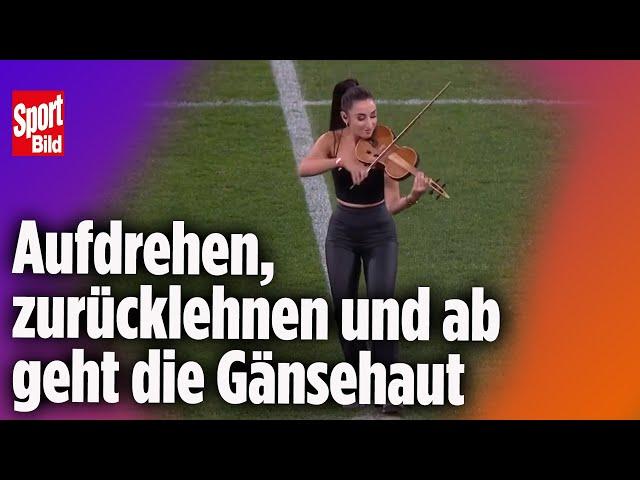 Gänsehaut: Stadion-Hit auf der Violine begeistert Fans | Viral daneben