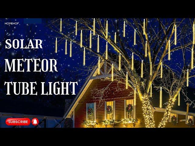 Solar Led Decorative Lights Waterproof Tree Hanging Tube Lamp For Home, Outdoor(Warm)