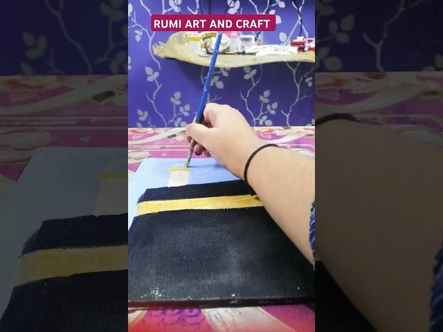 KAABA E SHARIF | ART | ISLAM | RUMI ART AND CRAFT | #art #kaaba #islamicshorts #canvaspainting