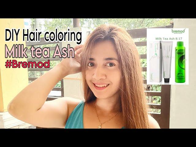 DIY Milk Tea Ash Bremod Hair Color #milkteaashhaircolor #bremodhaircolor