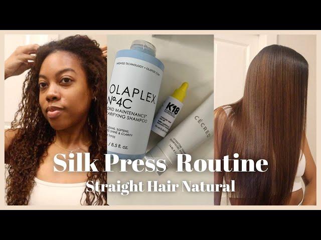 Updated Silk Press Routine | Straight Hair Natural Routine | Olaplex, Cecred + K18 | Zenese Ashley