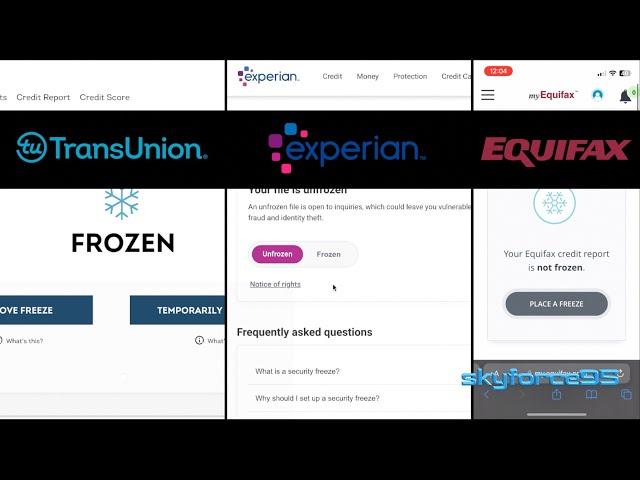 How to Freeze your Credit for Free - Experian, Transunion, Equifax