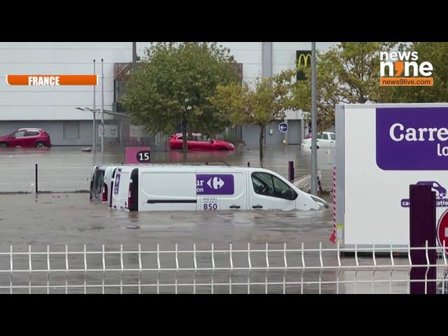 France on Red Alert: Cars And Roads Submerged In Floods Due To Heavy Rains