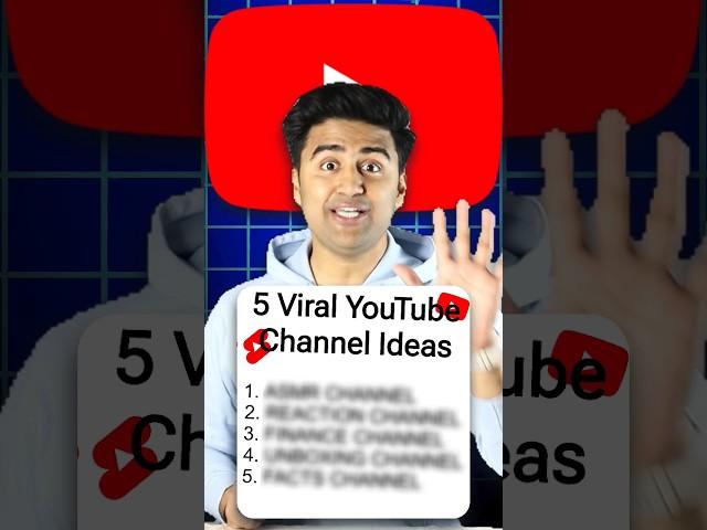 5 VIRAL YouTube Channel IDEAS (2024) #shorts #viralshorts