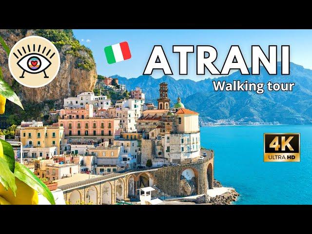  AMALFI COAST - ATRANI - 4K  With subtitles | Walking through ITALY in AUGUST 2023!