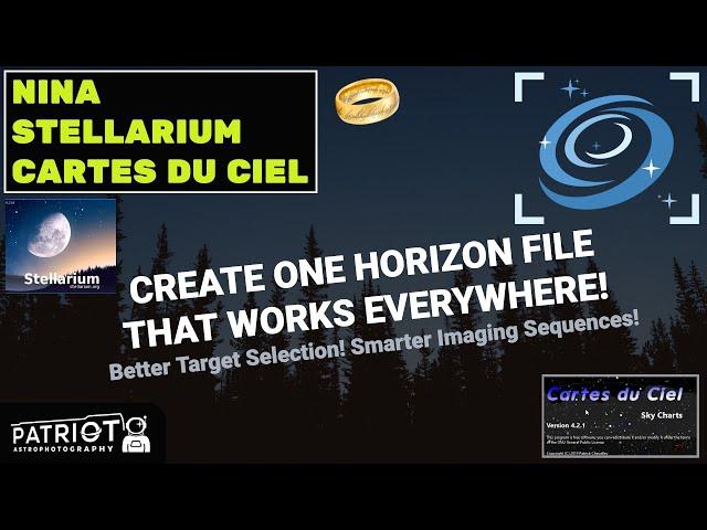 Create and Use a Horizon File in NINA, Stellarium, and Cartes du Ciel