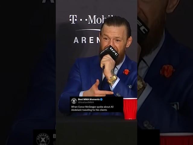 When Conor McGregor spoke about Ali Abdelaziz tweeting for fighters