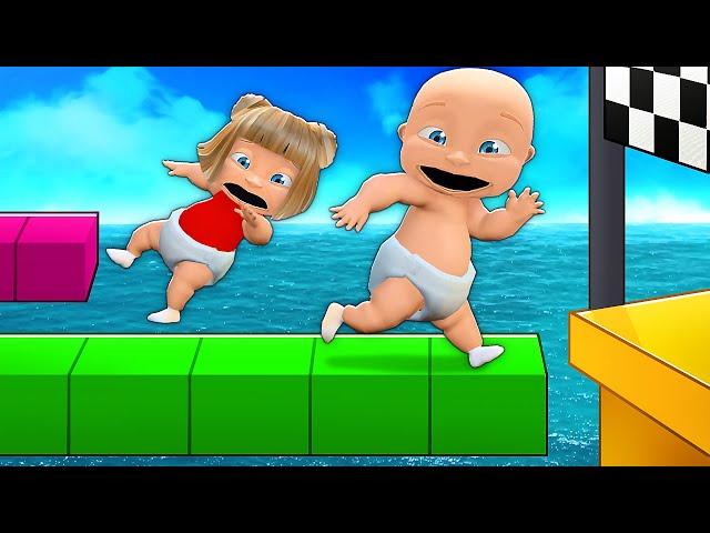 Baby & Girlfriend Play 100 Crazy Games To Win PRIZE!