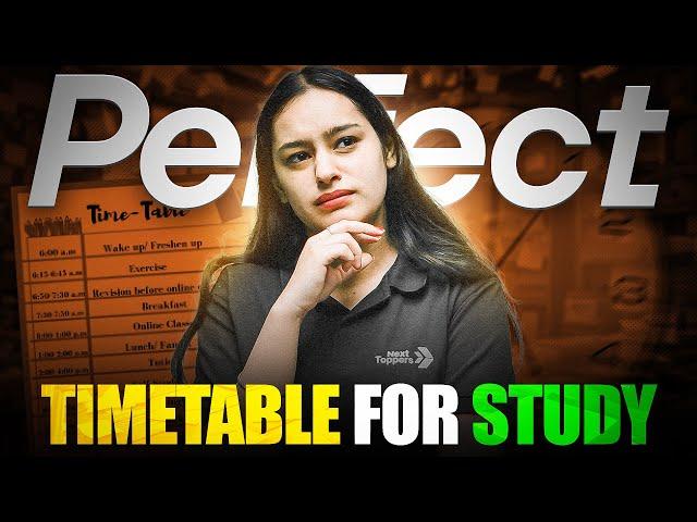 Perfect Time Table To Start Your Studies | Perfect Time Table for New Session