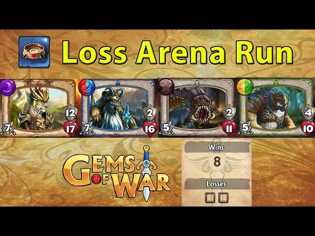 Gems of War: 0 Loss Arena Gameplay