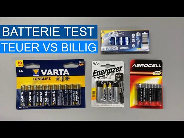 Batterie Test, teuer vs billig, wer hält länger durch ?