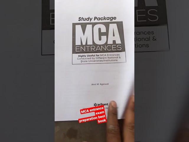 MCA entrance exam preparation best book, @Awadh_Technical_Course