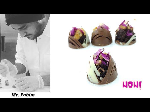 How to make rose Chocolate  | Beautiful mirror finished chocolate bonbon crafted by Mr. Fahim