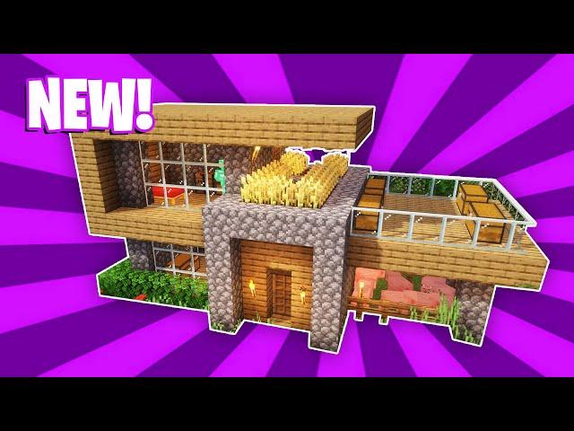 Minecraft House Tutorial :  (#15) Large Wooden Survival House