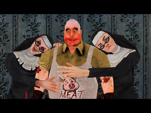 Evil Nun Maze vs Evil Nun 2 vs Mr Meat funny animation part 168