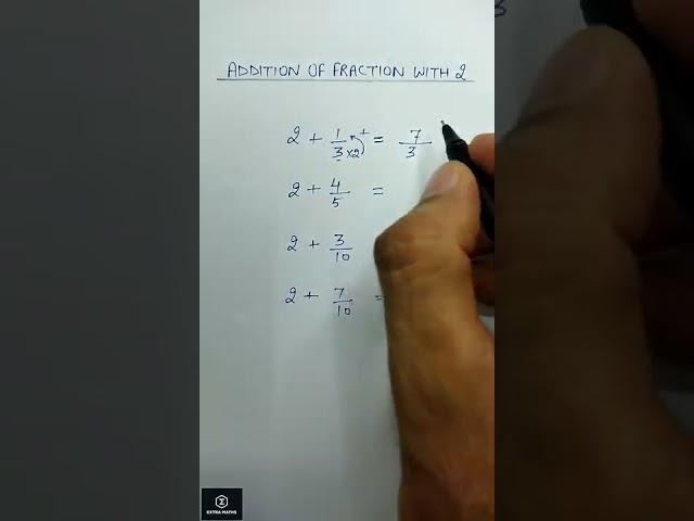 Addition of fraction with 1