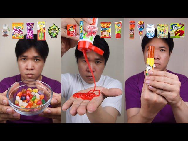 COMPILATION OF EATING VARIOUS CANDY FROM CONVENIENCE STORE