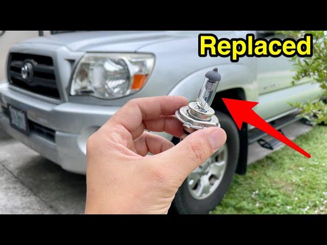 2nd Gen Tacoma headlight bulb replacement: size H4 socket.