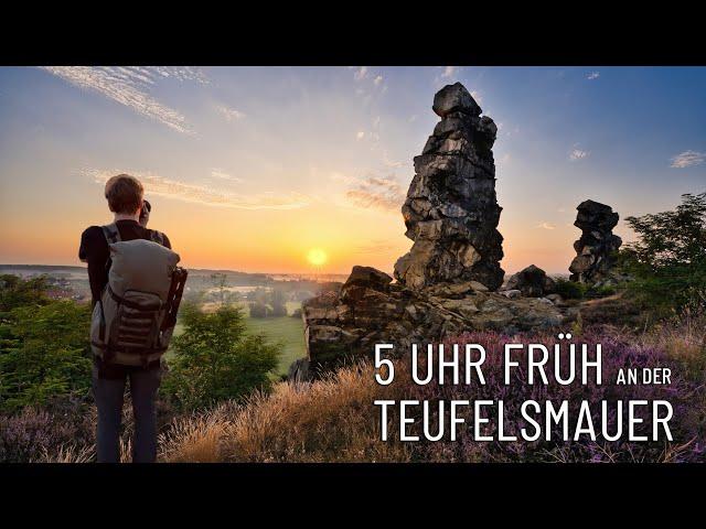 5 Uhr früh ● Fotografieren an der Teufelsmauer ● Harz