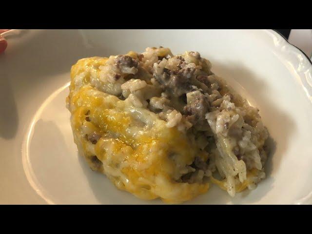 Hamburger & Rice Casserole SO GOOD! | Southern Sassy Mama