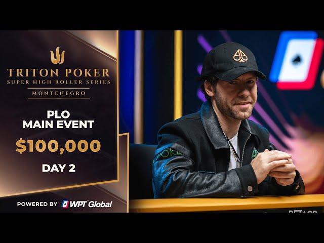$100K PLO Main Event – Event #15, Day 2 | Triton Poker Series Montenegro 2025