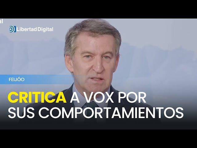 Feijóo critica a Vox por sus comportamientos "contradictorios y confusos"