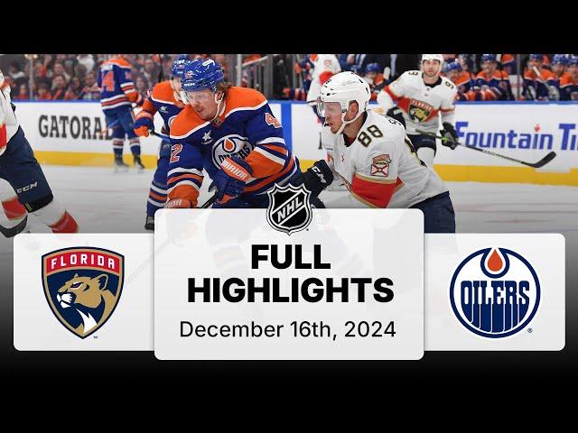 NHL Highlights | Panthers vs. Oilers | December 16, 2024