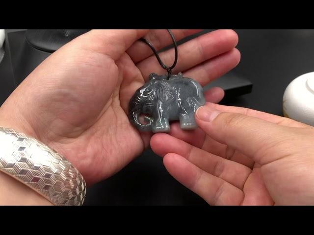 elephant jade pendant grade A Jade Jadeite Chinese black jade necklace