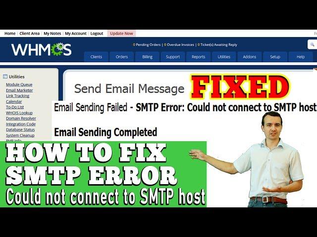 HOW TO FIX WHMCS SMTP ERROR: Could not connect to SMTP host? [STEP BY STEP]️