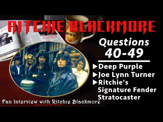 Ritchie Blackmore interview ️ Questions 40-49 Deep Purple Joe Lynn Turner Strat 1996 Rainbow Fans