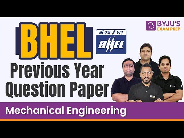 BHEL Previous Year Question Paper (2019) with Solution | BHEL 2022 Mechanical Engineering Exam Prep