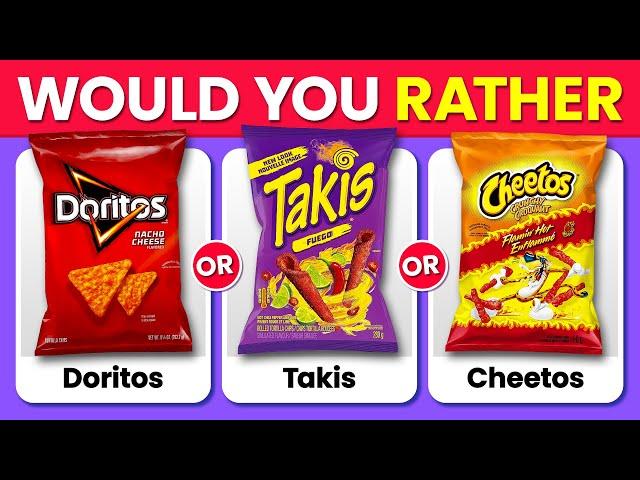 Would You Rather...? FOOD Edition  Quiz Time