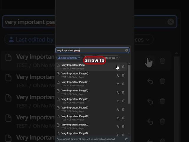 Notion For Noobs - Restore Deleted Page