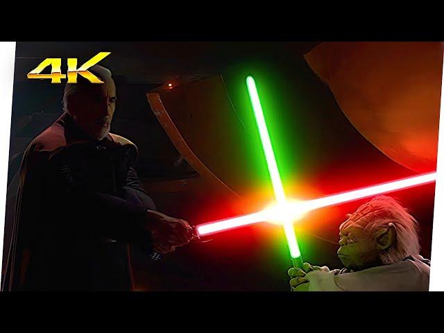 Maestro Yoda vs Conde Dooku | Star Wars -  El Ataque De Los Clones (2002) Movie Clip 4K UHD (LATINO)