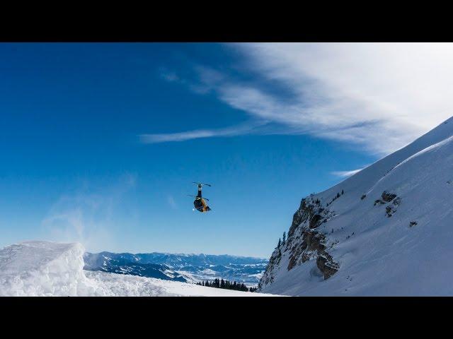 Freeskiing Jackson Hole, Breakneck cliffs and backcountry double flips, O_leeps in Feb-U-Huckin,'