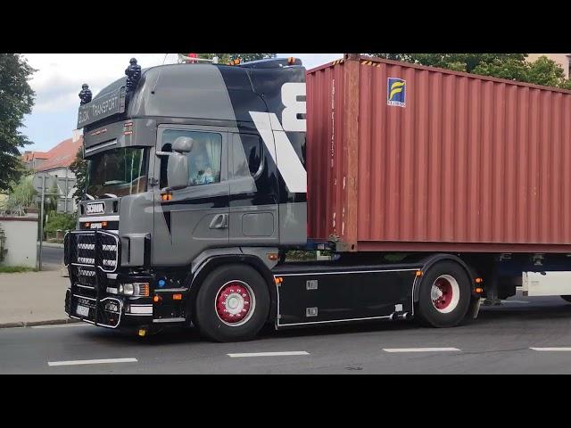 Scania 164L 620 V8 Open pipe,Brutal sound Guzik Transport / Wałcz