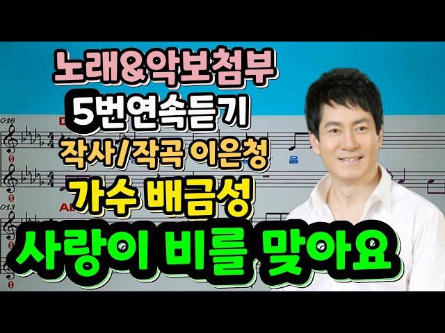 사랑이 비를 맞아요 배금성 작사/작곡 이은청 악보첨부 5번연속듣기