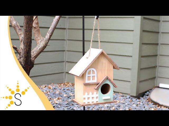 Sunnydaze Country Cottage Wooden Outdoor Hanging Bird House - 9.25-Inch-ZIB-491