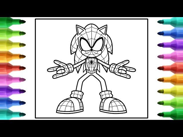 Coloring SONIC SPIDER-MAN  ( Sonic the Hedgehog )