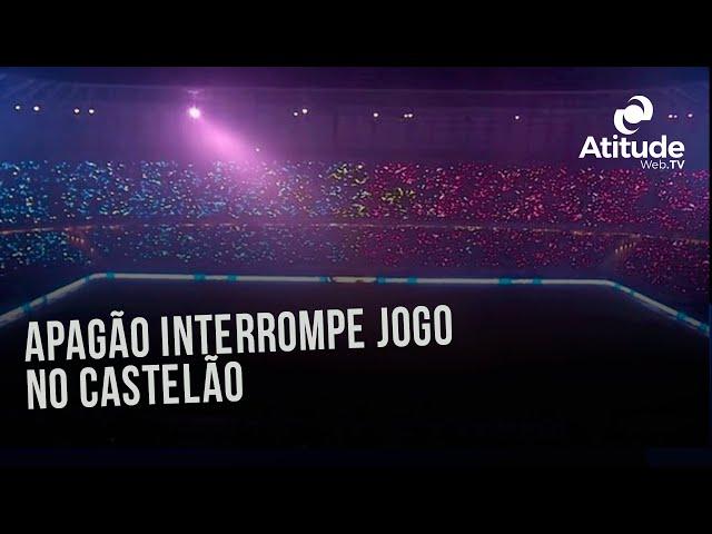 Apagão interrompe partida entre Palmeiras e Fortaleza no Estádio Castelão