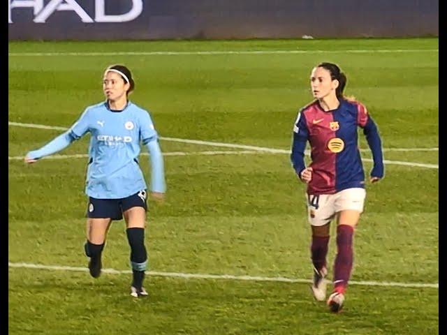 2024.10.09 UWCL観戦 Man City 2 Barcelona 0 Man City 欧州王者バルサに勝利!!! 気迫の長谷川唯選手 Part 2