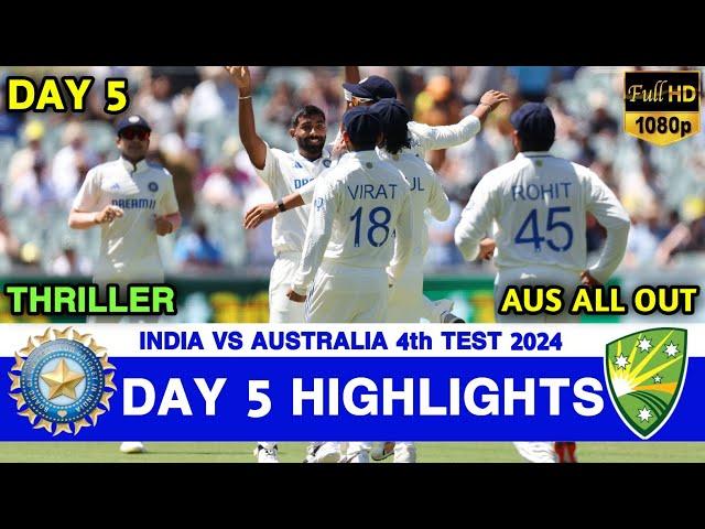 India vs Australia 4th Test Day 1 Highlights 2024 | IND vs AUS 4th Test Day 1 Highlights 2024