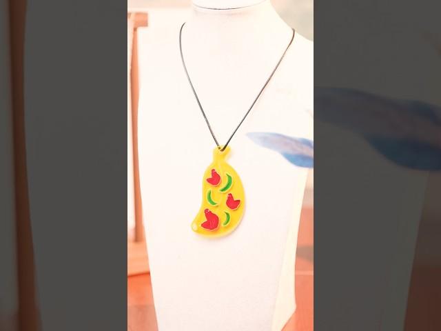 #chickenbananasong - #creating a one-of-a-kind #acrylic #banana #necklace with #crealityfalcona1 10W
